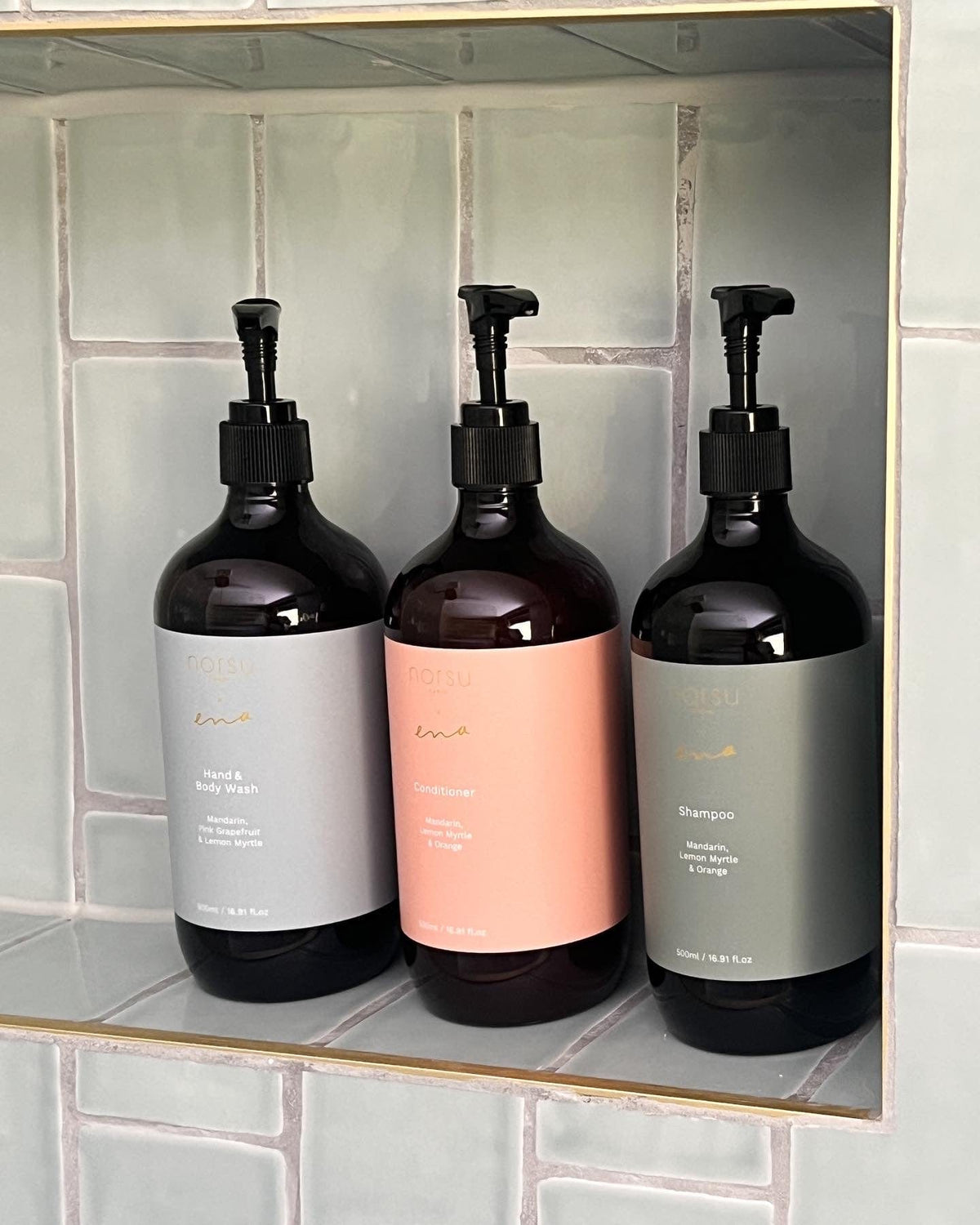 Ena Body Wash & Lotion norsu Cabin x Ena - Shampoo, Mandarin, Lemon Myrtle & Orange, 500ml