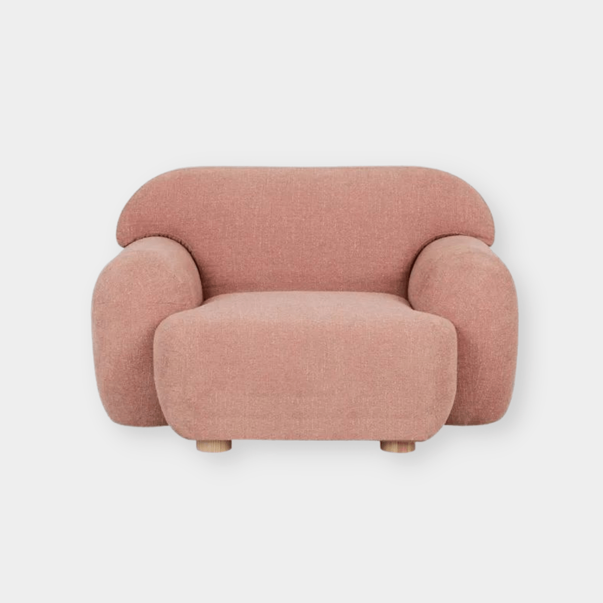 Globe West Occasional Chairs Globe West Sidney Plump Sofa Chair, Blush Pink (7953845289209)