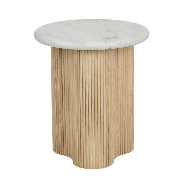 Globe West Side Tables Globe West Artie Wave Ripple Side Table, Natural Ash (7886502297849)