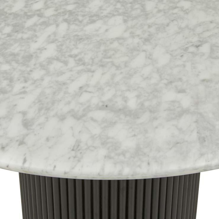 Globe West Dining Tables Globe West Benjamin Ripple Marble Dining Table - Marble/Black (7586722119929)