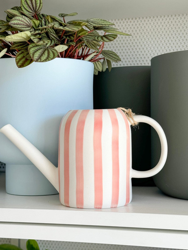 Robert Gordon Servingware Robert Gordon Watering Can - Coral Stripe Plant Parent