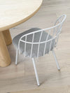 norsu interiors Dining Chairs norsu Elijah Dining or Desk Chair, Oyster Grey Steel with Upholstered Seat
