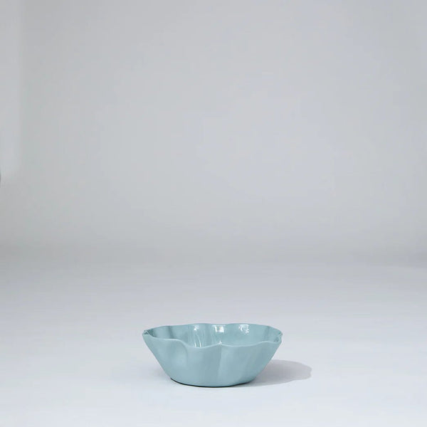 Marmoset Found Vases Marmoset Found Ruffle Bowl, Light Blue Small