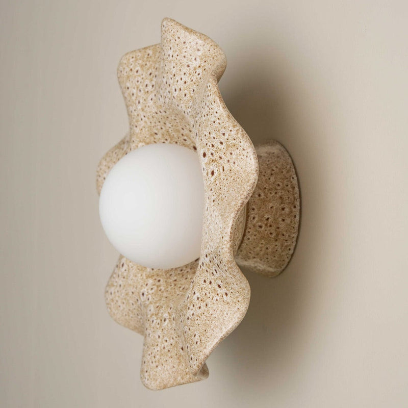 Robert Gordon Interiors Wall Sconce Robert Gordon Pearl Wall Sconce, White Ochre