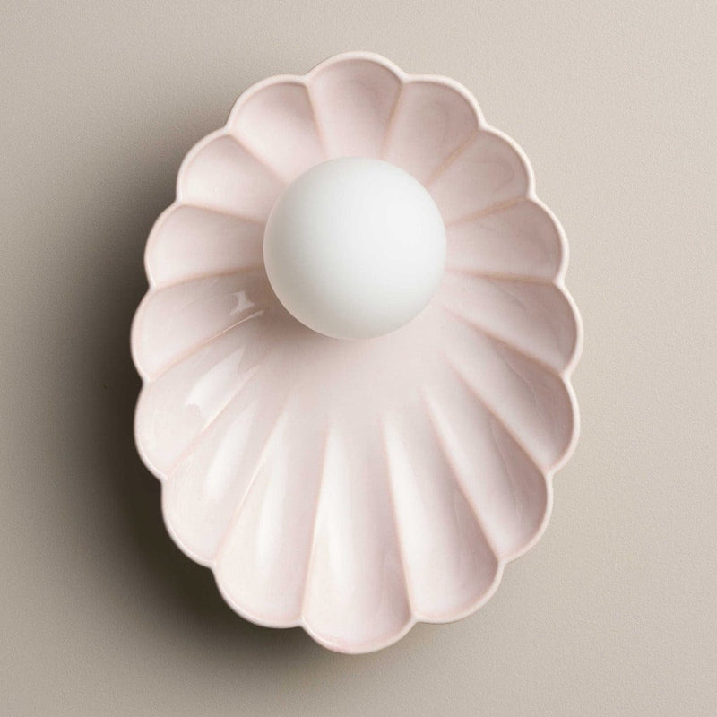 Robert Gordon Interiors Wall Sconce Robert Gordon Oyster Sconce Light, Rose Quartz