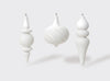 Robert Gordon Christmas Decorations Robert Gordon Hanging Fluted Bauble Ornaments, Set Of 3 - White