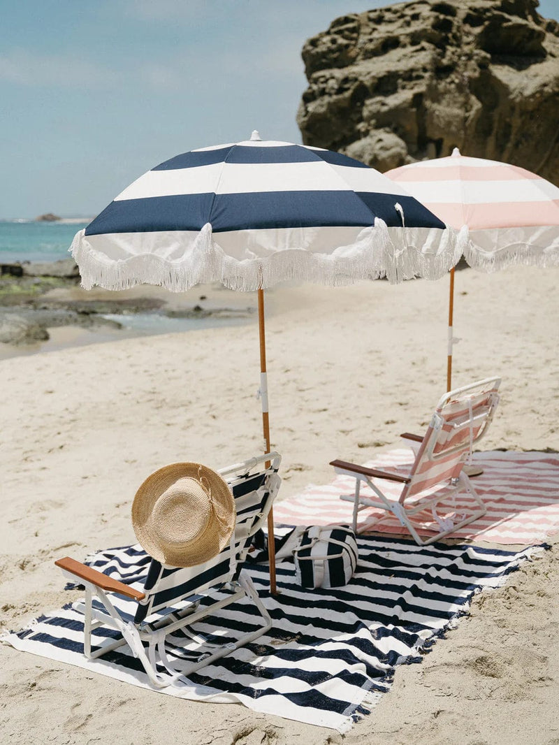 Business and Pleasure Accessories Business & Pleasure Holiday Beach Umbrella – Navy Capri Stripe