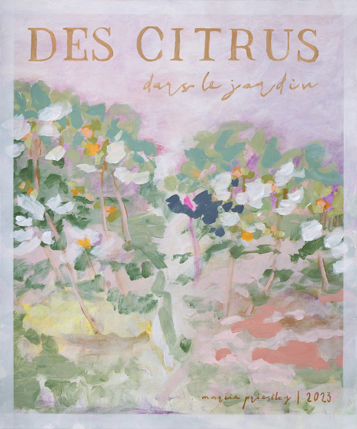 Marcia Priestley Prints Marcia Priestley Limited Edition Fine Art Canvas Print, Affiche Collection - Des Citrus Jars Le Jardin (7927814815993)