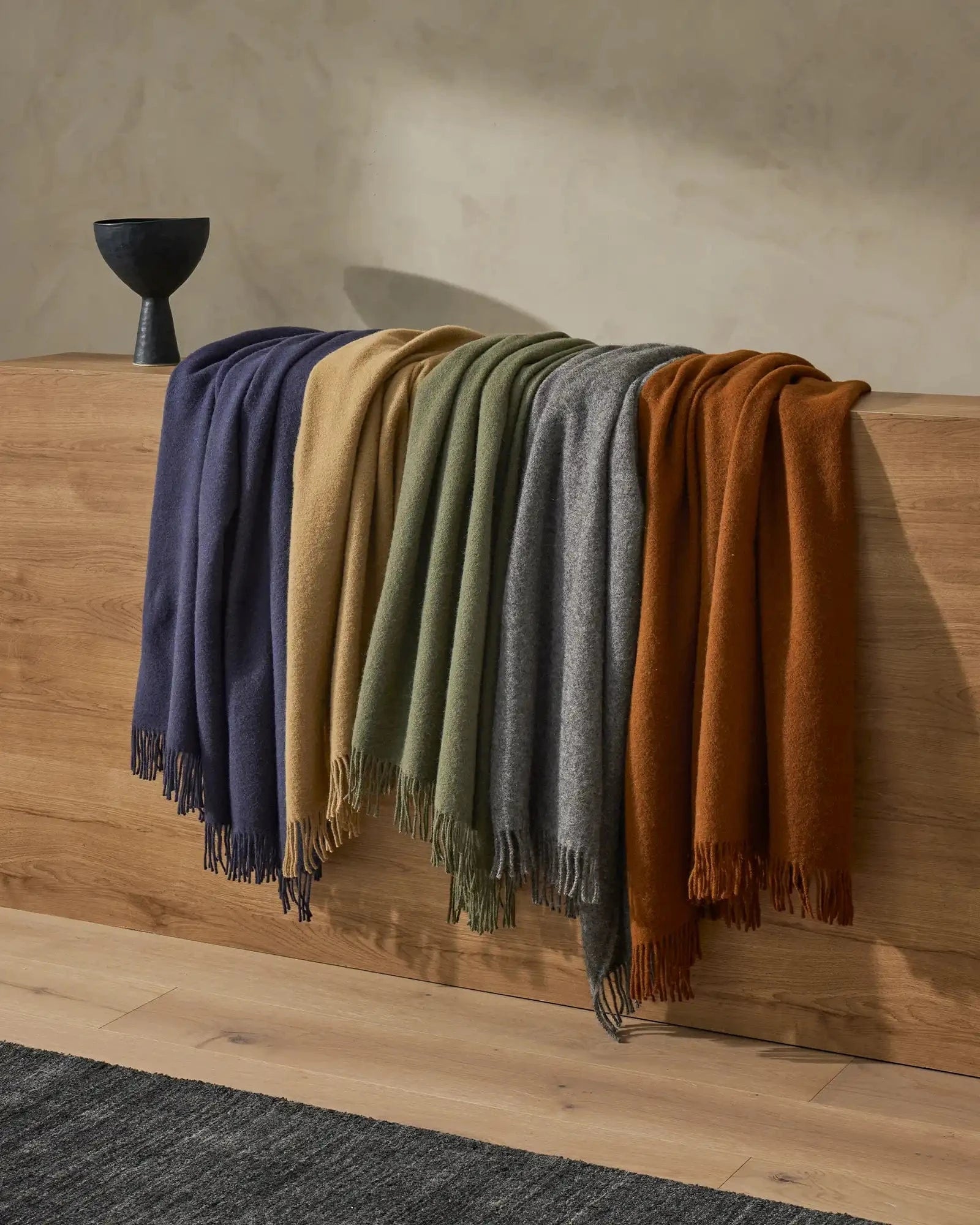 Weave Home Blankets & Throws Weave Home Nevis Lambswool Throw - Spice
