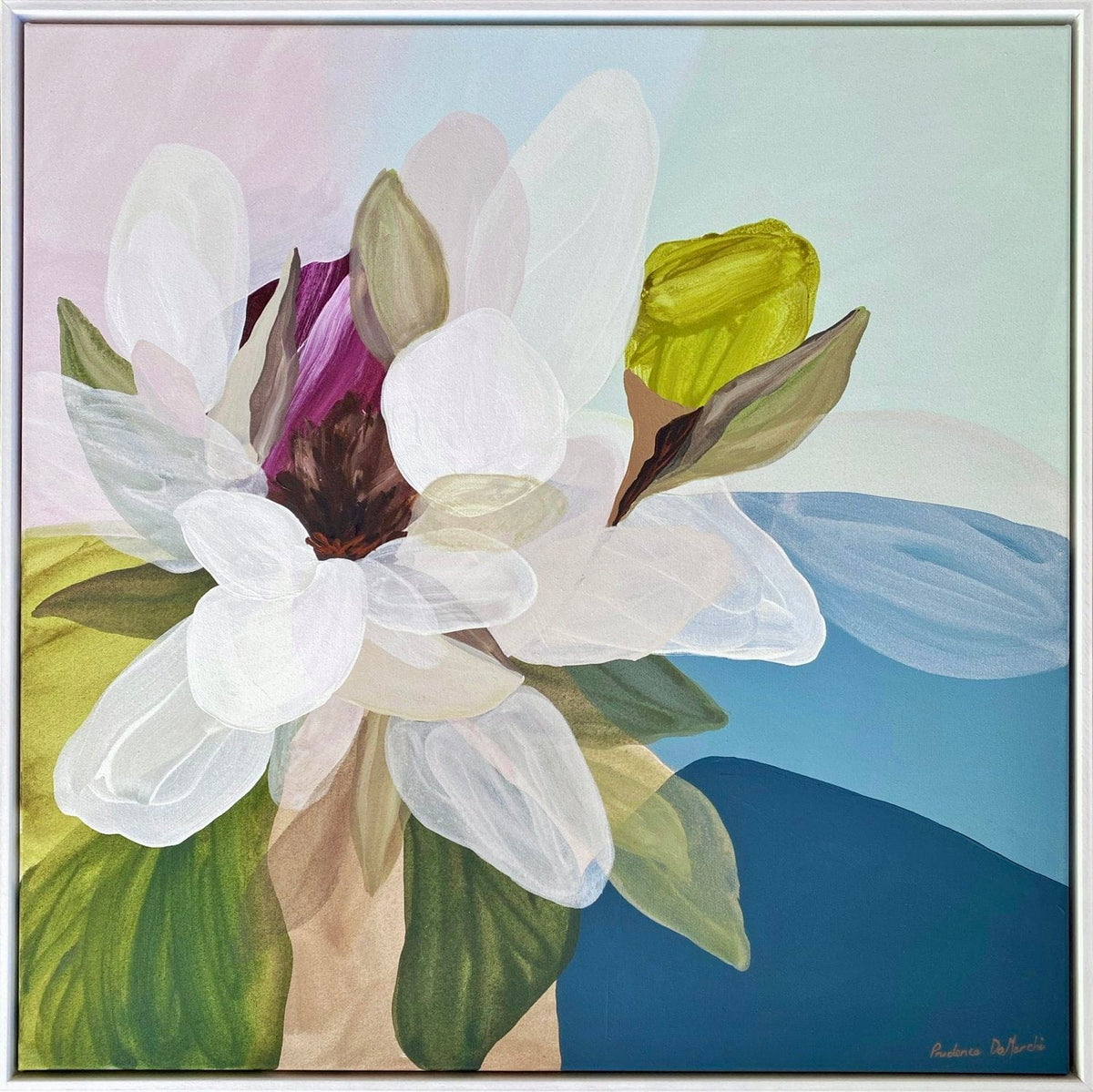 Prudence Demarchi Prints Prudence Demarchi Fine Art Canvas Print -  Magnolia In White