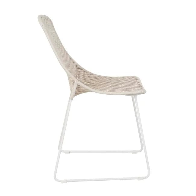 Globe West Dining Chairs Globe West Granada Scoop Closed Weave Dining Chair, Chalk/White (7953848172793)