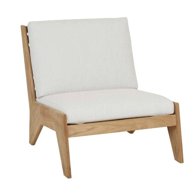 Globe West Occasional Chairs Haven Frame Occasional Chair (Outdoor) - Snow - Natural Teak