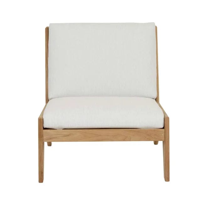 Globe West Outdoor Chairs Haven Frame Occasional Chair (Outdoor) - Snow - Natural Teak