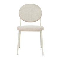 Globe West Dining Chairs Globe West Laylah Loop Dining Chair, Wheat/Almond Powdercoated Metal