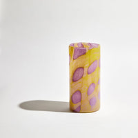 Ben David Vase Ben David, Checkers Glass Vase - Lilac/Yellow