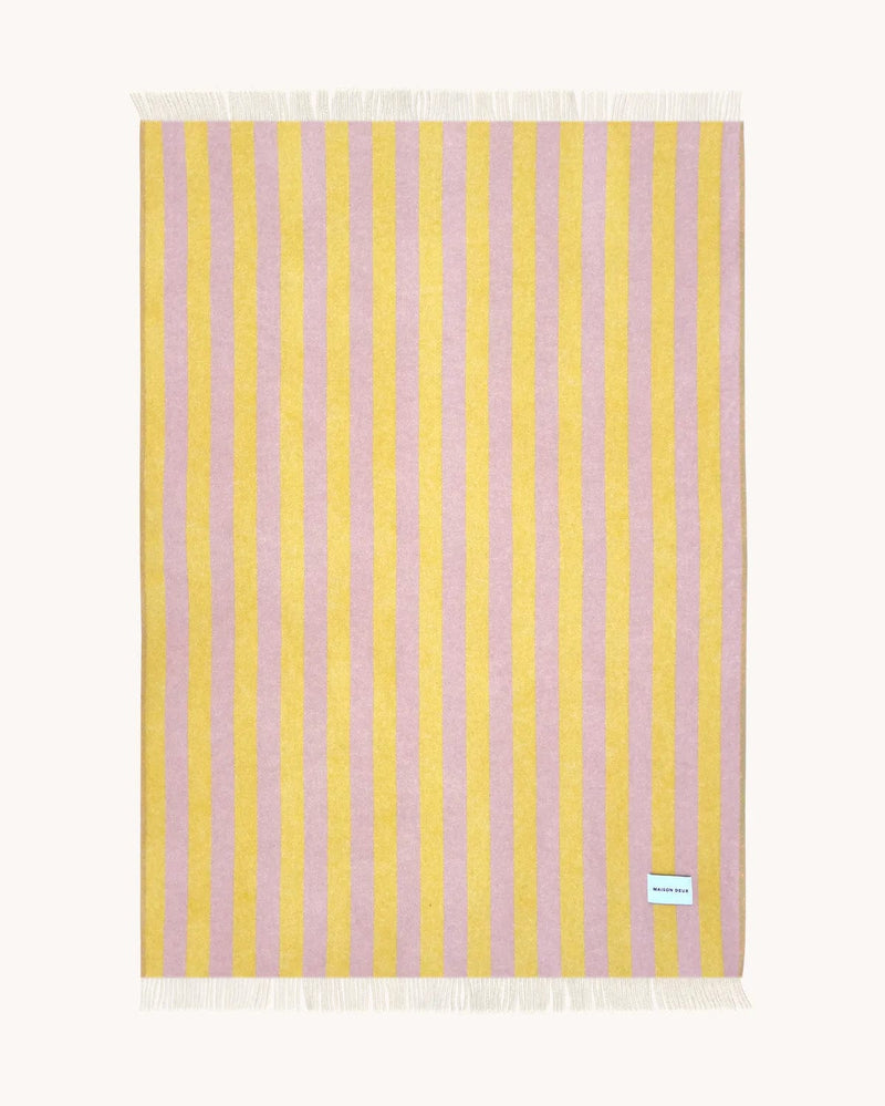 Mason Deux Blankets & Throws Maison Deux Candy Wrap Blanket Pink Yellow