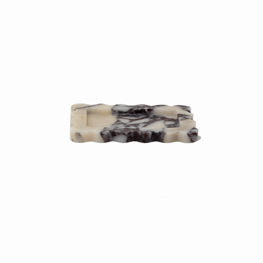CoTheory Accessories CoTheory Palazzo Small Scalloped Tray & Incense Holder - Viola Marble