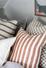 Eadie Lifestyle Cushions Eadie Lifestyle Santi Linen Cushion - Various Sizes, White/Nutmeg Stripe