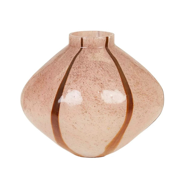 Globe West Accessories Boden Stripe Wide Vase, Blush