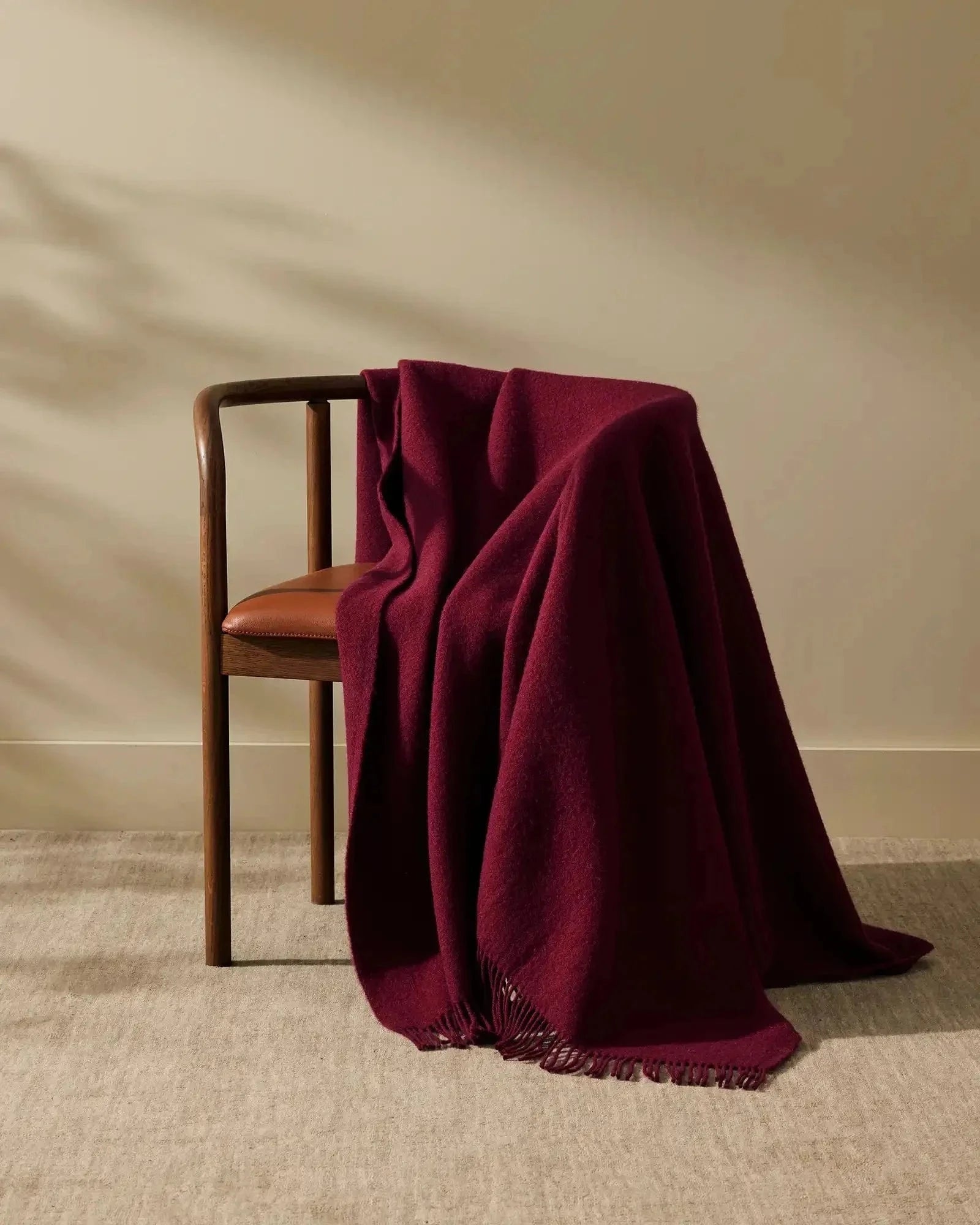 Weave Home Blankets & Throws Weave Home Nevis Lambswool Throw - Rhubard