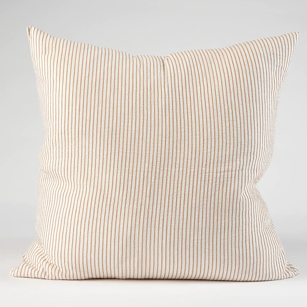 Eadie Lifestyle Cushions Eadie Lifestyle Marina Cushion - Various Sizes, White/Nutmeg Stripe (7952828236025)
