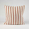 Eadie Lifestyle Cushions Eadie Lifestyle Santi Linen Cushion - Various Sizes, White/Nutmeg Stripe (7952831414521)
