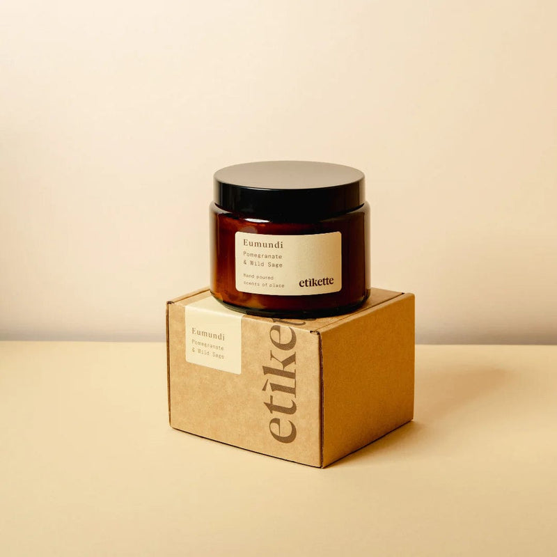 Etikette Candles Candles Etikette Candle - Eumundi in Pomegranate & Wild Sage, Double Wick