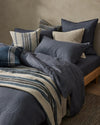 Weave Home Bed Linen Weave Home Ravello Flat Sheet - Denim (Various Sizes)