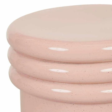 Globe West Side Tables Globe West Hanson Round Stool, Dusty Rose