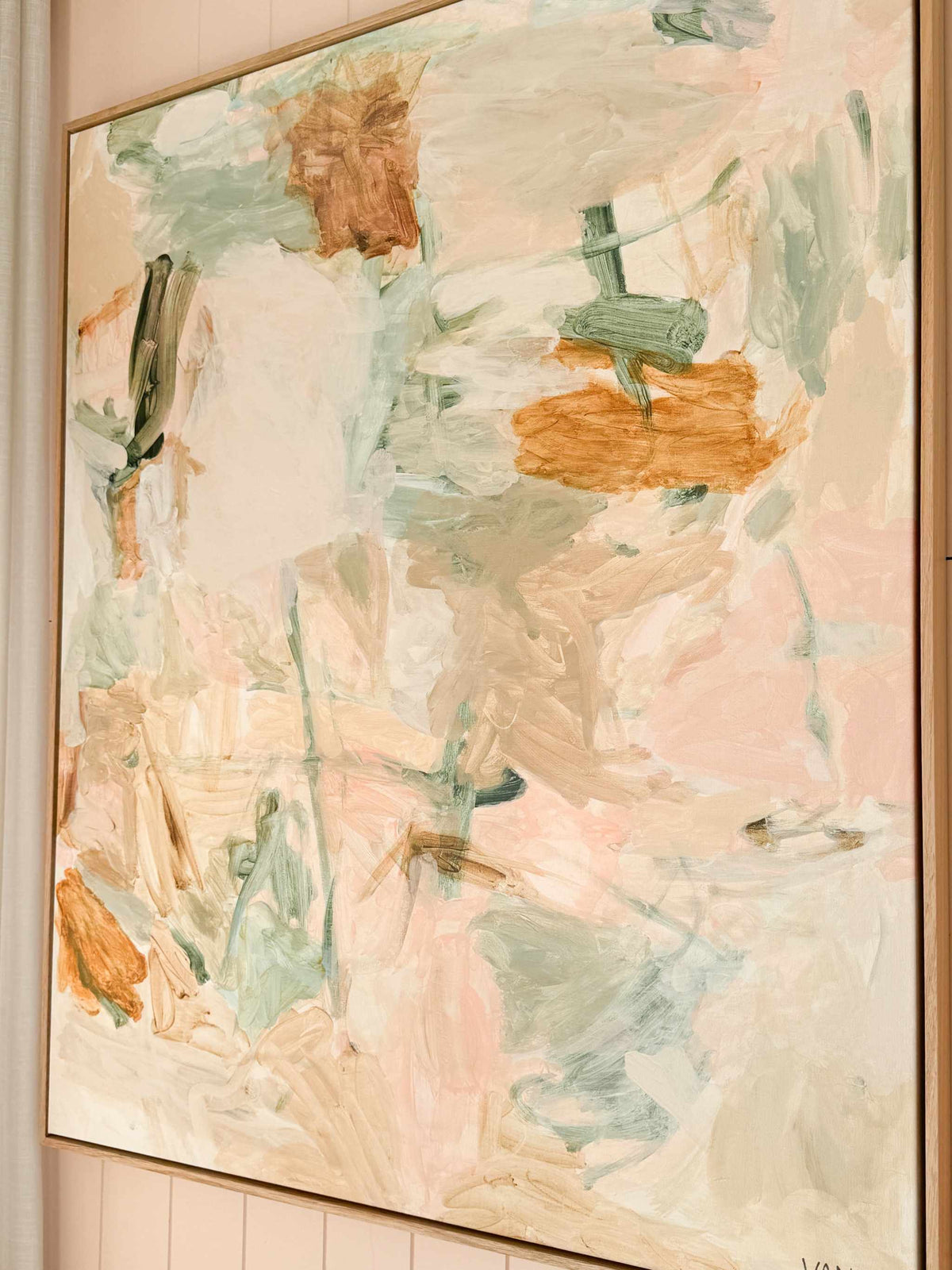 Vanni Art Prints Oak framed Vanni Limited Edition Fine Art Canvas Print - Breathing in the New 90x108cm - store pick up only