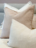 norsuHOME Cushions norsuHOME Cushion - Blush Boucle with Blush Leather piping, Various Sizes