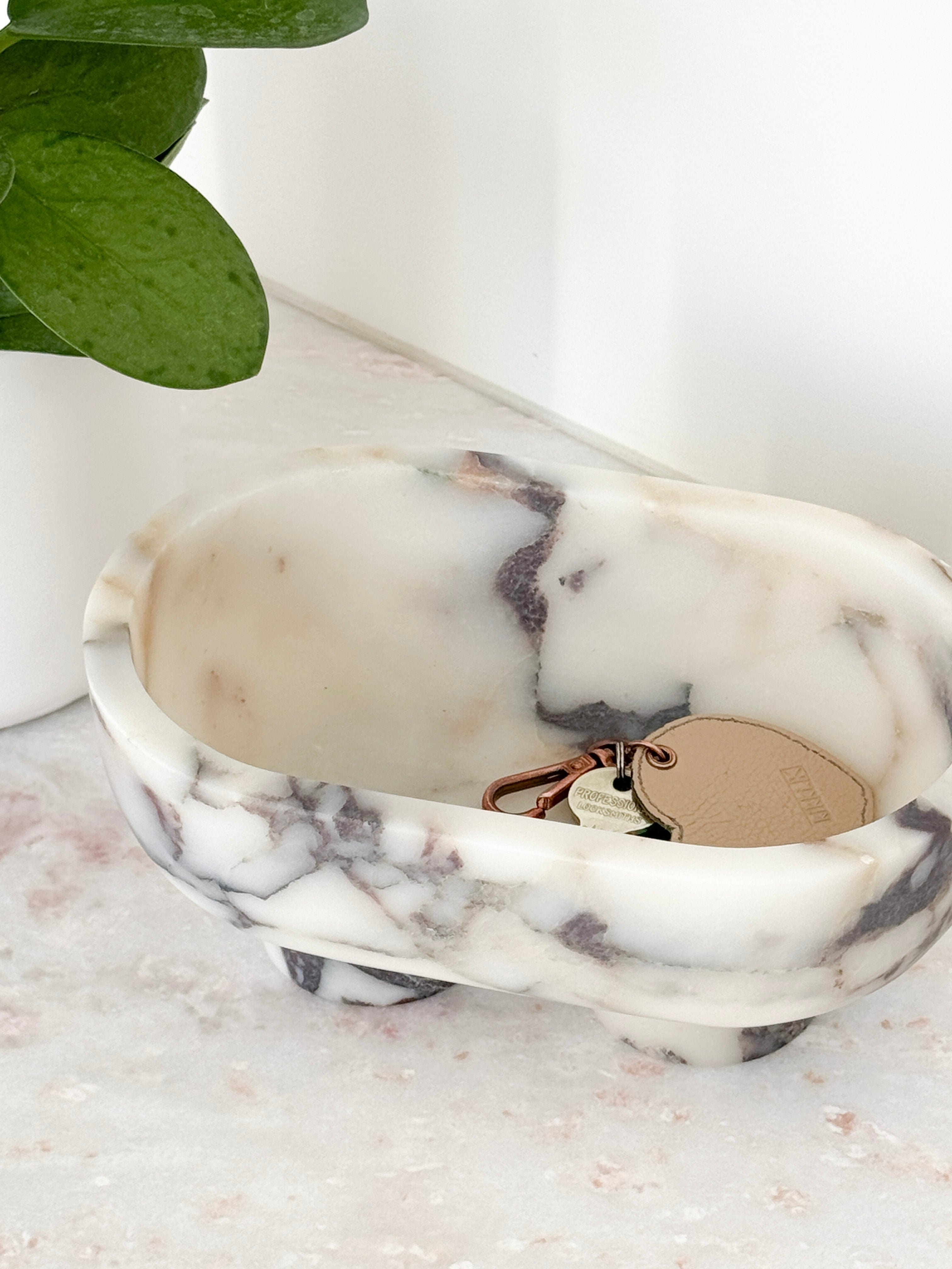 CoTheory Accessories CoTheory The Muse Footed Oval Tray - Viola Marble
