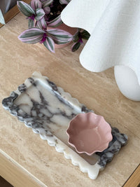 CoTheory Tray CoTheory Palazzo Scalloped Bar Tray - Viola Marble