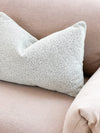 norsuHOME Cushions norsuHOME Cushion - Flax Boucle with White Leather piping, Various Sizes