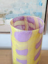 Ben David Vase Ben David, Checkers Glass Vase - Lilac/Yellow