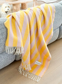 Mason Deux Blankets & Throws Maison Deux Candy Wrap Blanket Pink Yellow