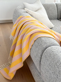 Mason Deux Blankets & Throws Maison Deux Candy Wrap Blanket Pink Yellow