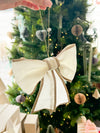 Urban Products Christmas Decorations Large Bow Decoration, Cream