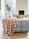 Mason Deux Blankets & Throws Maison Deux Checkerboard Blanket Terra Pink