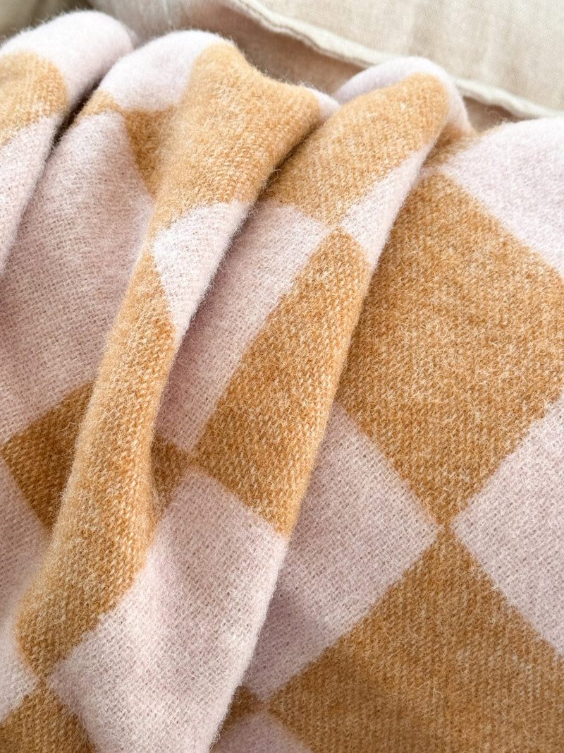 Mason Deux Blankets & Throws Maison Deux Checkerboard Blanket Terra Pink