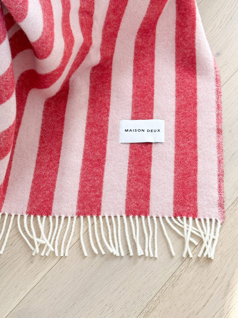 Mason Deux Blankets & Throws Maison Deux Candy Wrap Blanket Pink Cherry