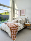 Mason Deux Blankets & Throws Maison Deux Checkerboard Blanket Terra Pink