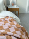 Mason Deux Blankets & Throws Maison Deux Checkerboard Blanket Terra Pink