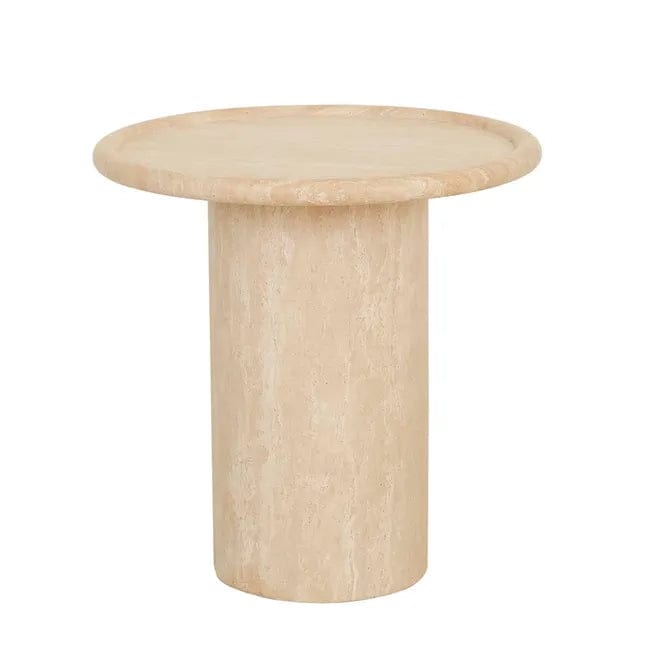 Globe West Side Tables Globe West Pippa Side Table - Natural Travertine