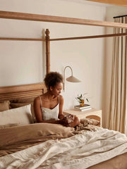L&M Home Cushions L&M Ava Pure Linen Cushion, Nougat 65 x 45cm