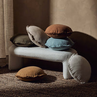 norsu interiors Cushions Lewis Round Cushion, Clay