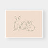 norsu interiors Prints Gigi's Rabbits, Pink / Green