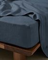 Weave Home Bed Linen Weave Home Ravello Fitted Sheet - Denim (Various Sizes)