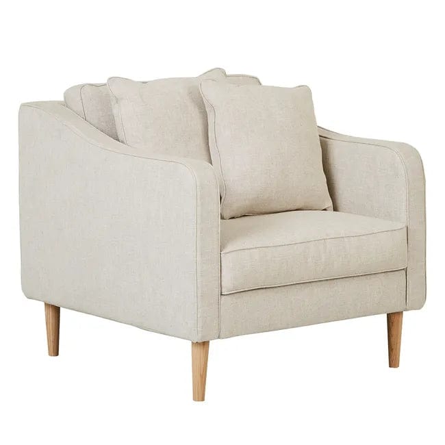 Globe West Occasional Chairs Globe West Sidney Classic Sofa Chair - Oatmeal - Natural Ash