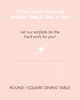 Norsu Interiors eservice Media Style your Festive Table like a Pro eService - Round/Square Table